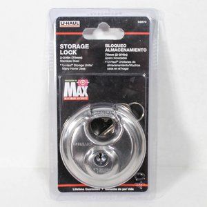 NWT Uhaul Brand Key Padlock Silver Toned Metal